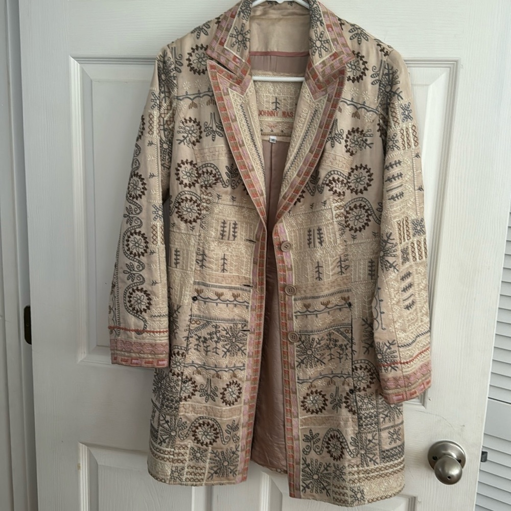 Johnny Was stylish long jacket- worn 1x